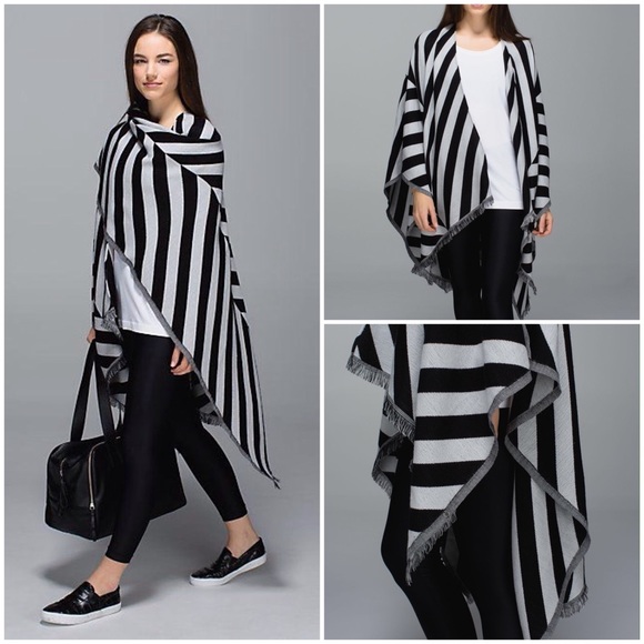 lululemon athletica Accessories - Lululemon Pranayama Nimbus Striped Scarf Shawl